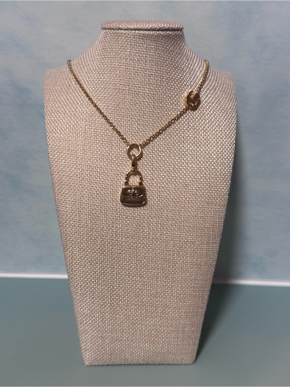Gold-Tone Bag Pendant Necklace - Women's Jewelry